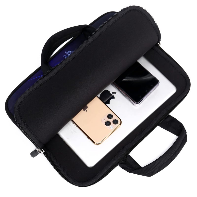 Baocool 11 11.6 12 12.1 12.5 inch Laptop Carrying Bag Chromebook Case Notebook Ultrabook Bag Tablet Cover Neoprene Sleeve for Apple MacBook Air Samsung Google Acer HP DELL Lenovo Asus (Blue Butterfly) - Image 5
